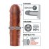X-TENSION Mega 2 - prelungitor penis realist - 20,3 cm - culoare închisă