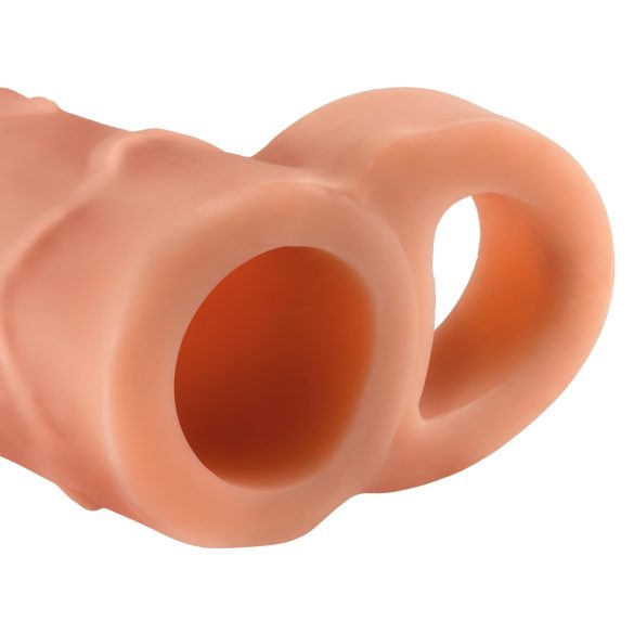 X-TENSION Perfect 2 - mânecă pentru penis cu inel - 19cm - culoare naturală