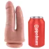 King Cock Double Penetrator - dildo dublu realist - silicon natur