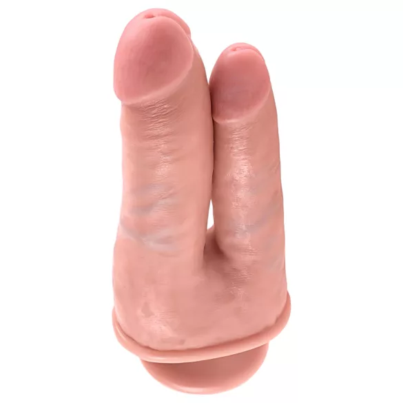 King Cock Double Penetrator - dildo dublu realist - silicon natur