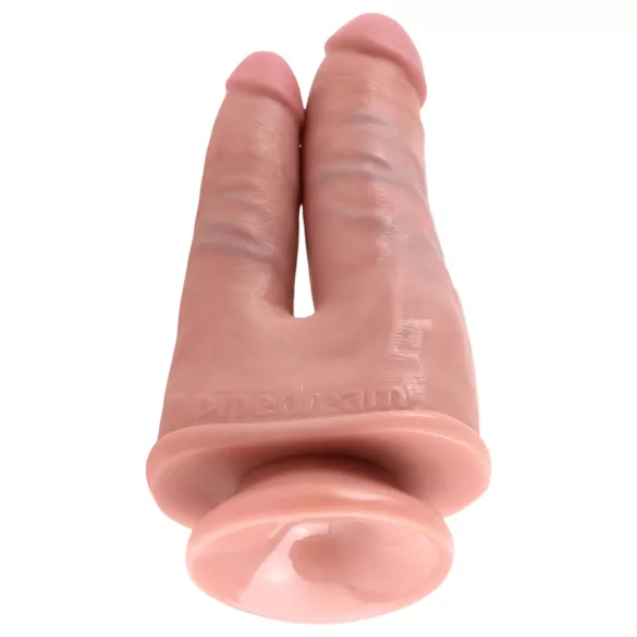 King Cock Double Penetrator - dildo dublu realist - silicon natur