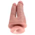 King Cock Double Penetrator - dildo dublu realist - silicon natur