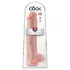 King Cock 15 - dildo cu ventuză, cu testicule (38 cm, culoare naturală)