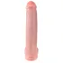 King Cock 15 - dildo cu ventuză, cu testicule (38 cm, culoare naturală)