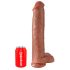 King Cock 15 - dildo gigant (38cm) - natural închis