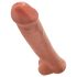 King Cock 15 - dildo gigant (38cm) - natural închis