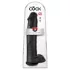 King Cock 15 - dildo cu ventuză și testicule (38 cm, negru)