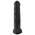 King Cock 15 - dildo cu ventuză și testicule (38 cm, negru)