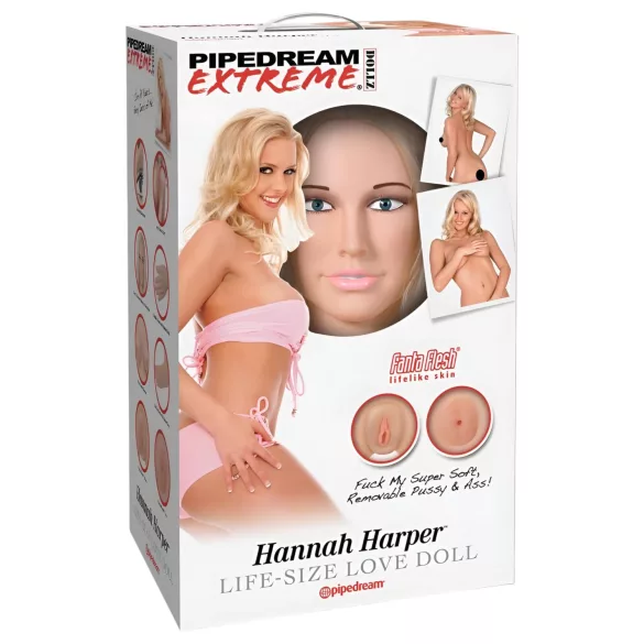 Pipedream Hannah Harper - păpușă erotică reală cu față 3D