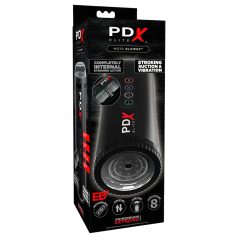 PDX Moto Blower - masturbator suge și vibrează (negru)