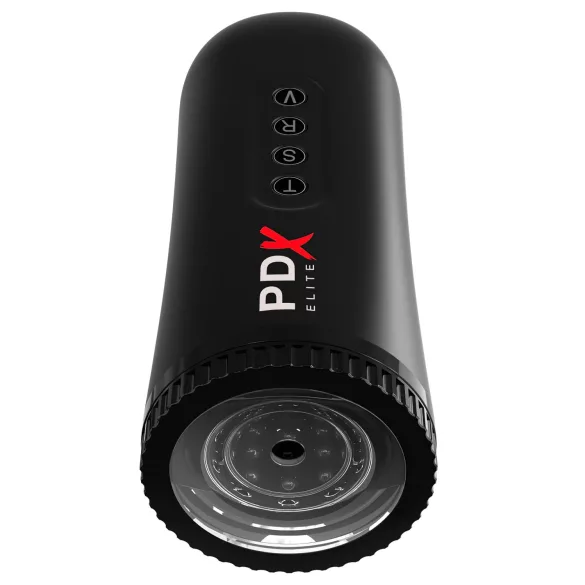 PDX Moto Blower - masturbator vibrator cu aspirație (negru)