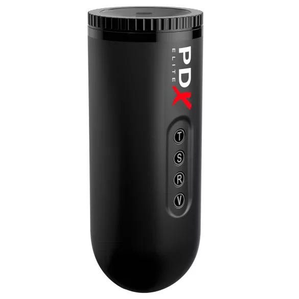 PDX Moto Blower - masturbator vibrator cu aspirație (negru)