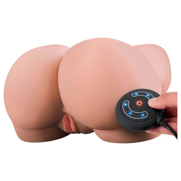 PDX Elite Milk Me Silly - masturbator tors vibrațional (natur)