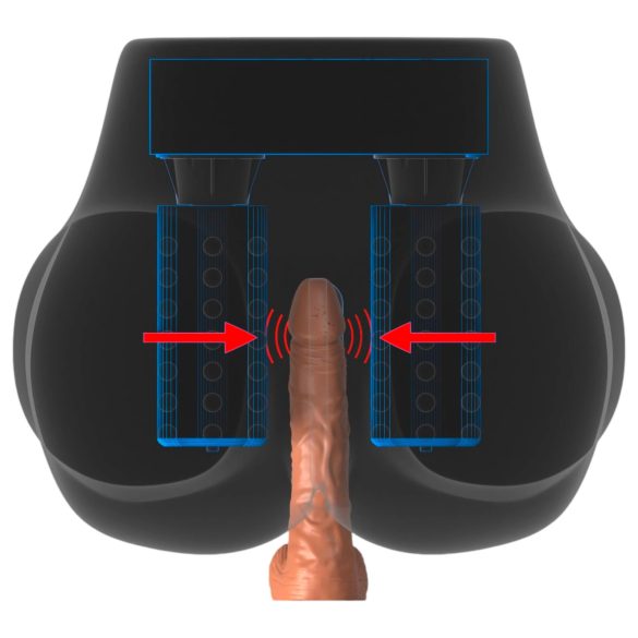 PDX Elite Milk Me Silly - masturbator tors vibrațional (natur)