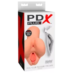   PDX Pick Your Pleasure - masturbator realist 2 în 1 (culoare naturală)