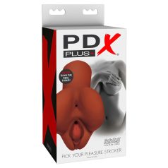 PDX Pick Your Pleasure - 2în1 masturbator realist (brunet)