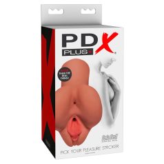   PDX Pick Your Pleasure - 2în1 vagin și anus masturbator (natur)