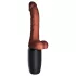 King Cock Plus 7,5 - dildo realist cu vibrații și testicule - maro