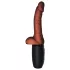 King Cock Plus 7,5 - dildo realist cu vibrații și testicule - maro