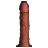 King Cock Plus 7,5 - dildo realist cu vibrații și testicule - maro