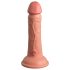 King Cock Elite 6 - dildo realist cu ventuză (15 cm) - natural