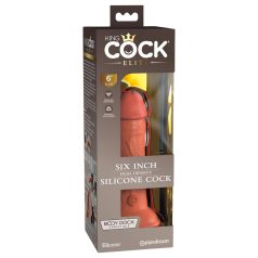 King Cock Elite 6 - dildo realist cu ventuză (15cm) - negru