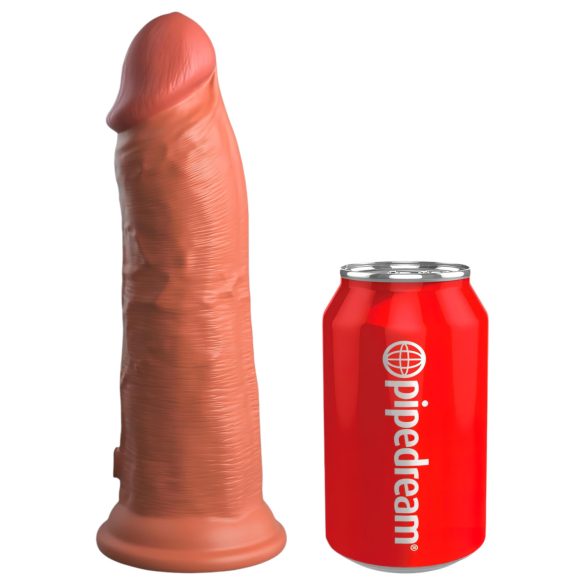 King Cock Elite 8 - dildo cu ventuză - realist - 20cm - maro închis
