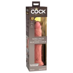   King Cock Elite 9 - dildo cu ventuză, natural, realist, 23 cm