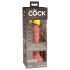 King Cock Elite 6 - vibrator cu ventuză (15cm) - natural