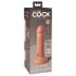 King Cock Elite 6 - vibrator cu ventuză (15cm) - natural