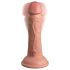 King Cock Elite 6 - vibrator cu ventuză (15cm) - natural