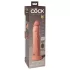 King Cock Elite 9 - vibrator cu ventuză - real - 23cm - culoare naturală