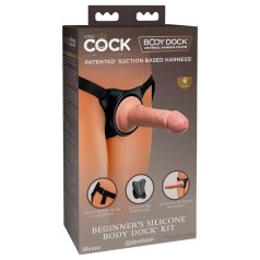King Cock Elite Beginner's - dildo cu curele (natur)