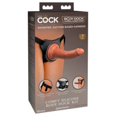 King Cock Elite Comfy - dildo cu ham de prins (nud închis)