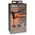 King Cock Elite Comfy - dildo cu ham pentru strap-on - culoare natur închis
