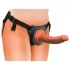 King Cock Elite Comfy - dildo cu ham pentru strap-on - culoare natur închis