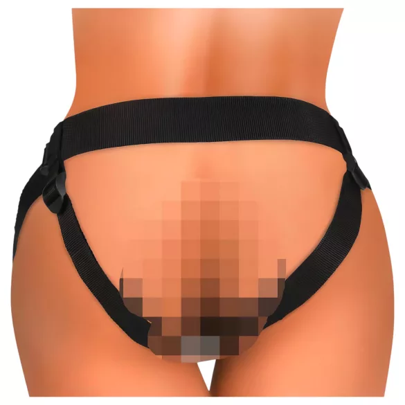 King Cock Elite Comfy - dildo cu ham pentru strap-on - culoare natur închis