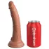 King Cock Elite Comfy - dildo cu ham pentru strap-on - culoare natur închis