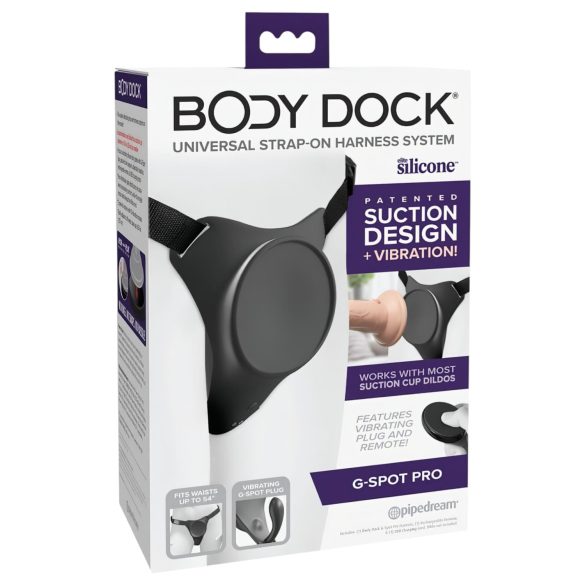 Body Dock - dildou cu ham pentru stimulare punctul G - silicon Silexd 7