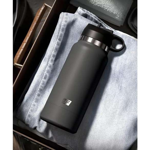 PDX - Fuck Flask Secret Delight - vulvă artificială în sticlă (negru-natural)