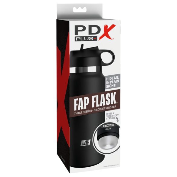 Fap Flask Thrill Seeker - masturbator discret în sticlă - negru