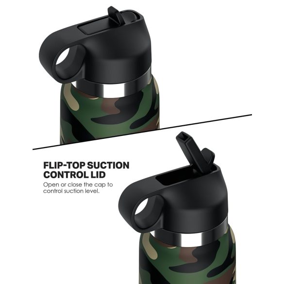 Fap Flask Happy Camper - masturbator discret - sticlă verde-negru