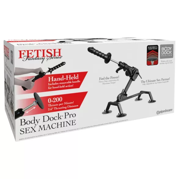 Fetish Body Dock Pro - aparat sex automat - negru