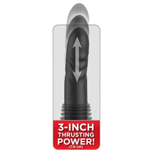 Fetish - vibrator cu mișcare de împingere - negru