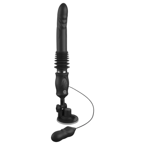 Fetish - vibrator cu mișcare de împingere - negru