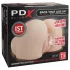 PDX Elite - masturbator 2 în 1 cu aspirație și vibrații (culoare naturală)