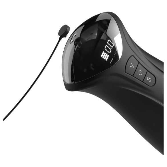 PDX Elite - masturbator cu aspirație și vibrații - negru