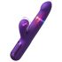 Fantasy For Her - Vibrator 2în1 cu funcție de împingere și stimulare clitoris (mov)