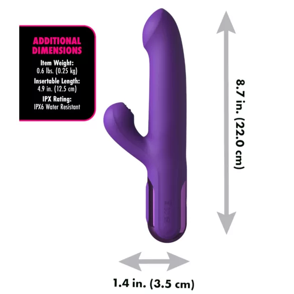 Fantasy For Her - Vibrator și Stimulator 2în1 pentru Clitoris (mov)