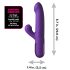 Fantasy For Her - Vibrator 2în1 cu funcție de împingere și stimulare clitoris (mov)